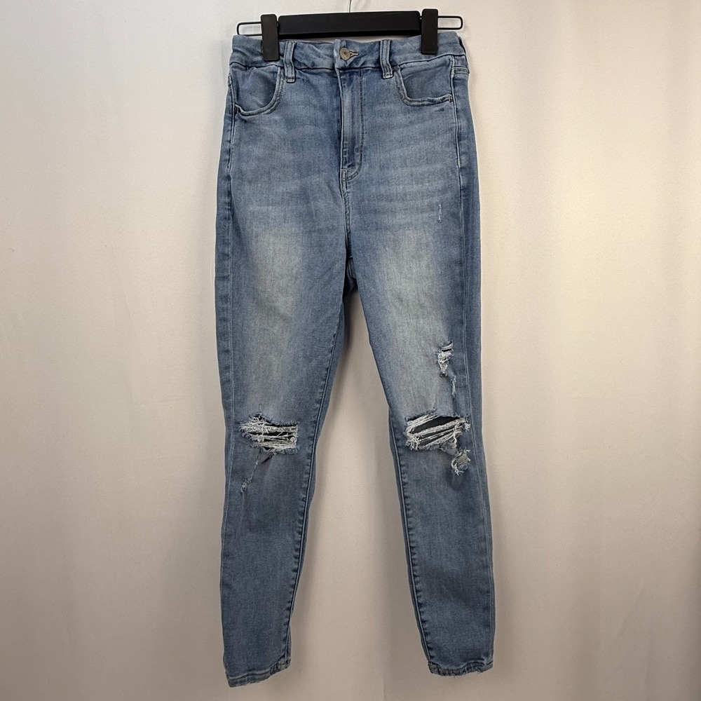 American Eagle By Payless Sky Blue Distressed Jeans